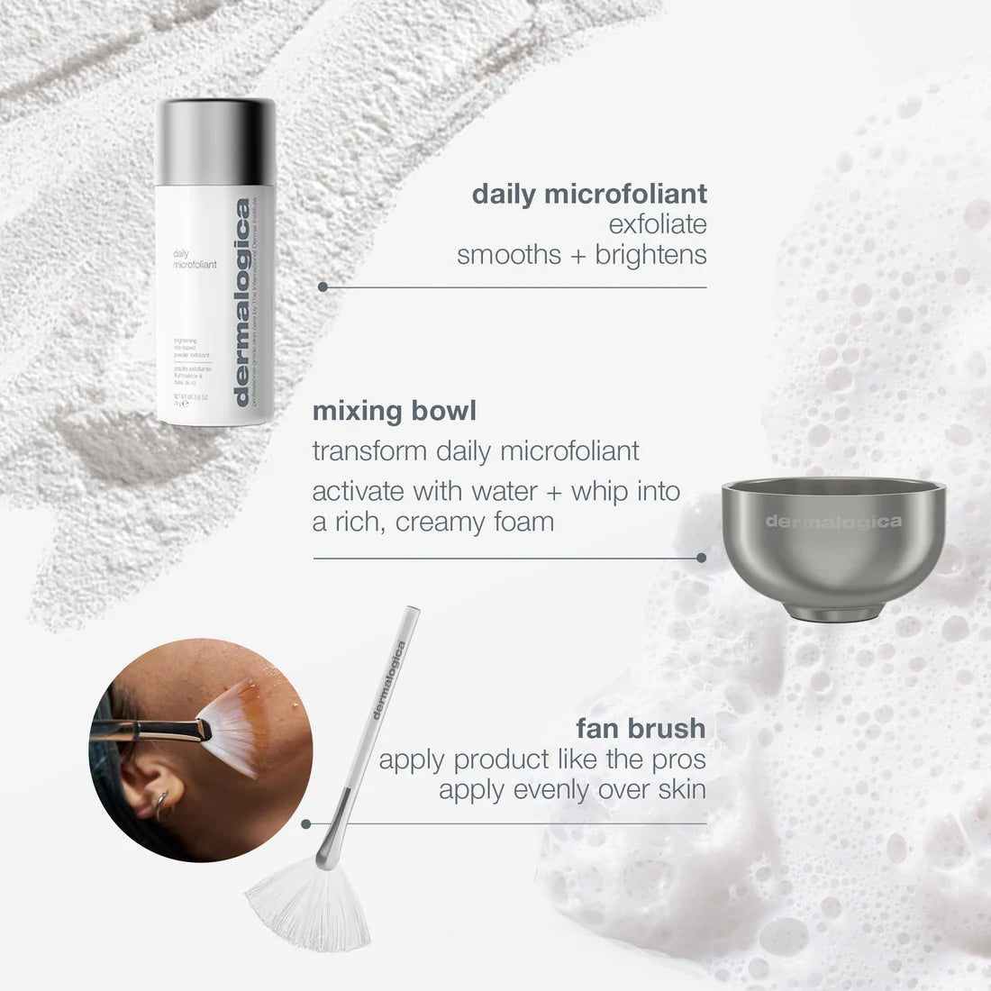 Exfoliate + Glow Set (1 full-size + tools)